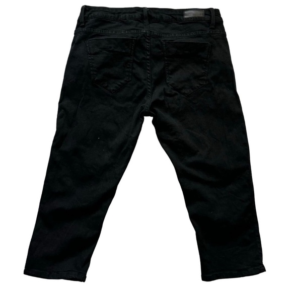 Kenneth Cole Reaction Black Capri Denim Jeans | Size 6 | Stretch Cotton - Picture 3 of 12